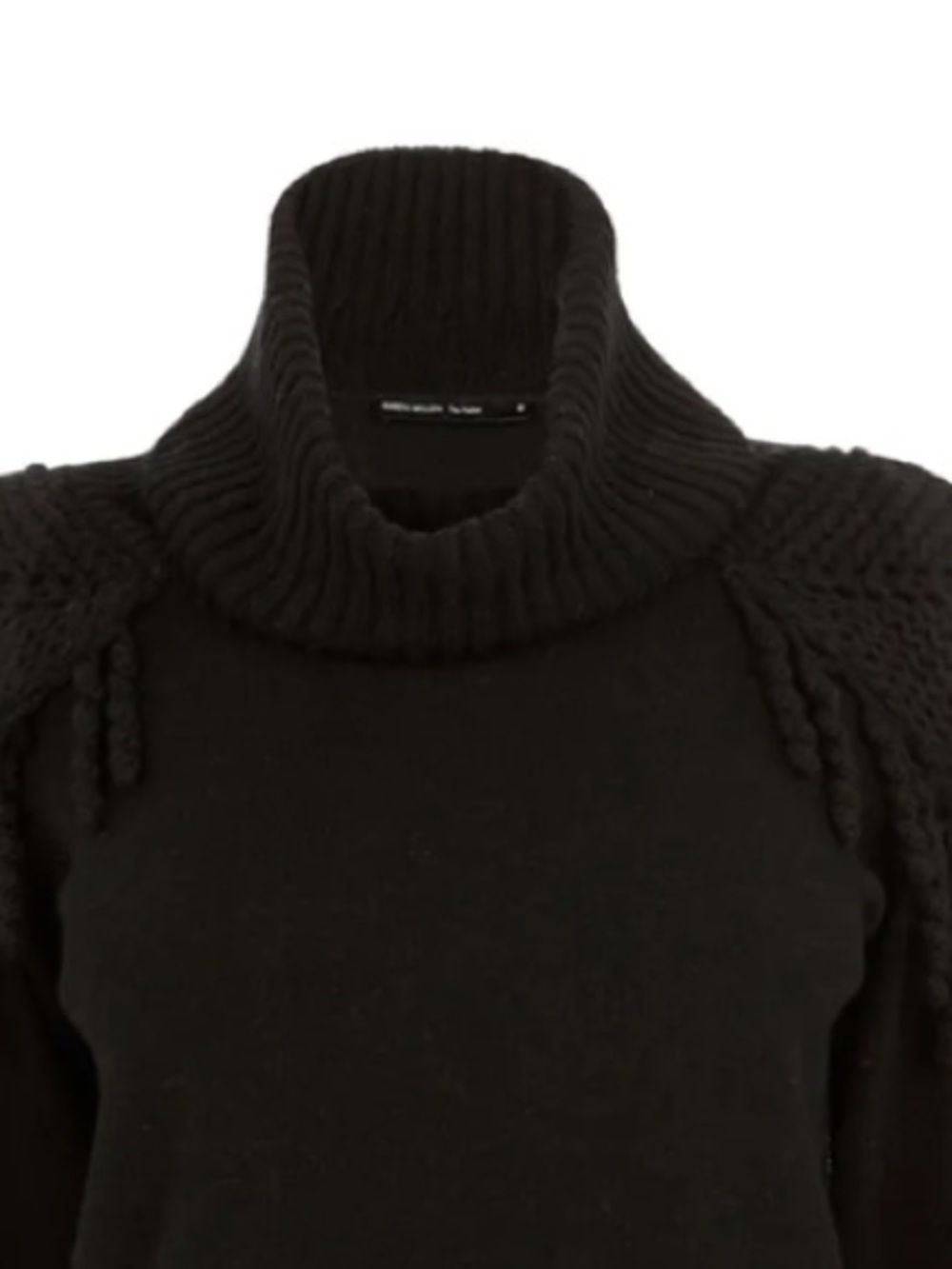 Karen Millen The Allier Turtleneck Sweater with Shoulder Fringe - Picture 5 of 6